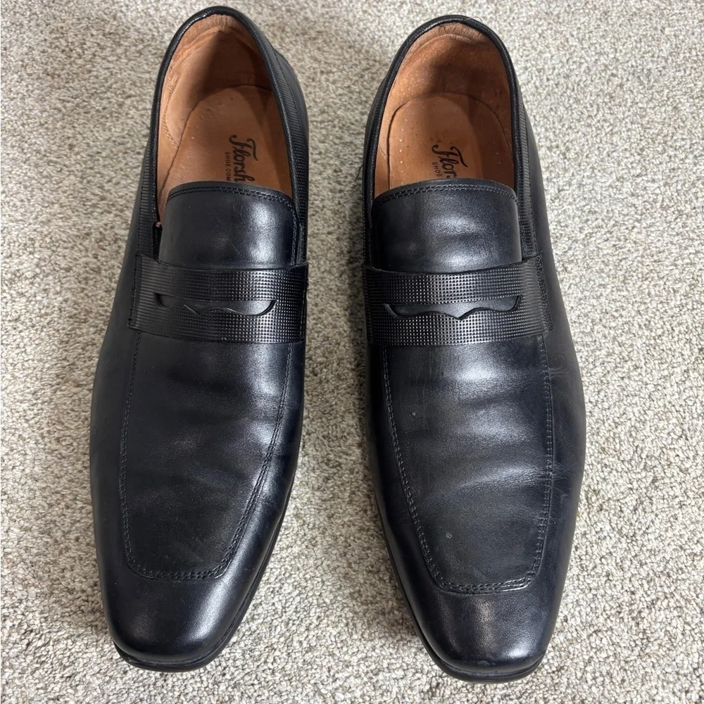 Florsheim Postino Moc Toe Penny Loafer Mens 13EEE Black Leather Shoes